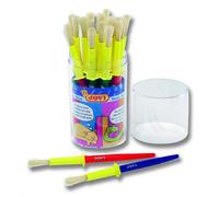 Jovi – Pinceaux d'école Pot 20 moyens (806) Poils naturels, manches en plastique anti-goutte
