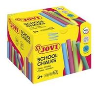 Jovi Classcolor Boîte de 100 craies anti-poussière - Spéciales pour dessiner au sol - Idéales pour jeux et peintures murales sur asphalte - Retrait facile à l'eau - Peu de résidus de poussière - Coule