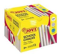 Jovi - Craies CLASSCOLOR - Boîte de 100, Blanche, Sans poussière, Effaçage facile, Sans gluten