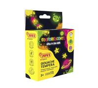 Jovi Coffret De 4 Bouteilles De Tempera Phosphorescente à Base D´ingrédients Naturels Facile à Laver 35ml