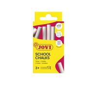 Jovi - Craies CLASSCOLOR, Boîte de 10 unités, Couleur blanche, Ne produit pas de poussière, Facile à effacer et très résistante, Sans gluten (1010)