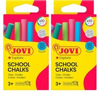 Jovi - Craies CLASSCOLOR, Boîte de 10 unités, Couleurs Assorties, Elles ne produisent Pas de poussière, Facile à Effacer et très résistante, sans Gluten (1020) (Lot de 2)