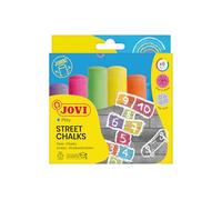 Jovi - Craies de Rue Maxi CLASSCOLOR, Boîte de 6 unités, Couleurs Assorties, Ne produisent Pas de poussière, Facile à Effacer et très résistant, sans Gluten (1030)