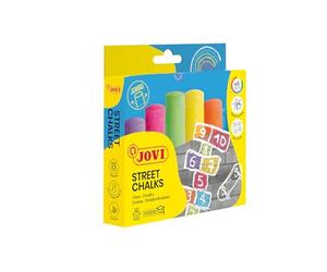 Jovi - Craies de Rue Maxi CLASSCOLOR, Boîte de 6 unités, Couleurs Assorties | Ne produisent pas de poussière, Facile à effacer et très résistant, Sans gluten