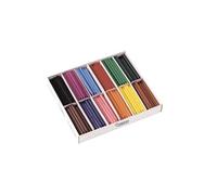 Jovi - Grands crayons Easy Grip, Boîte de 300 crayons hexagonaux en plastique, Couleurs assorties, Haute performance, Idéal pour les enfants, Sans gluten (909)