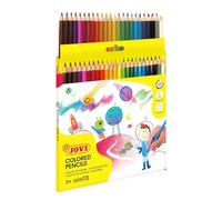 Jovi - Crayons de Couleur, Boîte de 24 crayons hexagonaux, Couleurs vives | Grand pouvoir couvrant, Idéal pour dessiner et colorier, Pointe résistante, Sans gluten