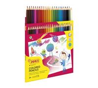 Jovi - Crayons de Couleur, Boîte de 24 crayons hexagonaux, Couleurs vives, Grand pouvoir couvrant, Idéal pour dessiner et colorier, Pointe résistante, Sans gluten (730/24)