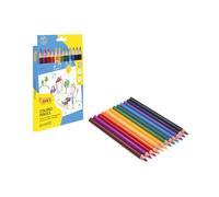 Jovi - Crayons de couleur MAXI, Boîte de 12 crayons hexagonaux, Couleurs vives, Grand pouvoir couvrant, Idéal pour dessiner et colorier, Pointe résistante, Sans gluten (735/12)