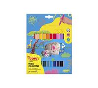 Jovi - Crayons Jumbo Easy Grip, Étui de 24 Crayons triangulaires | Couleurs assorties, Super résistant et performant, Sans gluten