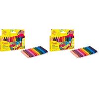 Jovi - Crayons ronds, Boîte de 12 unités, Couleurs assorties, Trait lisse et uniforme, Résistant et performant, Sans gluten (Lot de 2)