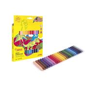 Jovi - Crayons ronds, Boîte de 24 unités, Couleurs assorties | Trait lisse et uniforme, Résistant et performant, Sans gluten