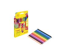 Jovi – Crayons Student, boîte de 12 crayons en plastique, couleurs assorties, dès 3 ans