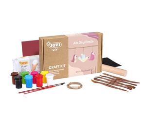 Jovi - DIY Air Dry Birds, Kit d'artisanat pour fabriquer des OISEAUX | Avec de l'argile blanche séchée à l'air + peintures et outils