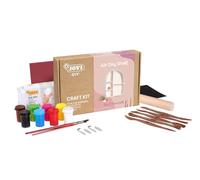 Jovi - DIY Air Dry Shelf - Kit d'artisanat pour fabriquer UNE ÉTAGÈRE avec de l'argile blanche séchée à l'air + peintures et outils (2703)