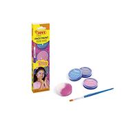 Jovi Enfants Fantasy, Boîte de 3 Pots de 8 ML, crème, Couleurs Rose, Bleu Clair et Argent, Comprend Une éponge de Maquillage et Un Pinceau Plat (174FA), Multicolor