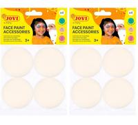 Jovi - Éponges de maquillage pour le visage haute densité, 4 unités, réutilisables (17904SP) (Lot de 2)