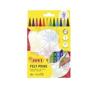 Jovi FELT PEN, Marqueur à trait fin, pointe fine, étui de 12 couleurs, pointe de 2 mm