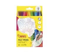 Jovi FELT PEN, Marqueur à trait fin, pointe fine, étui de 24 couleurs, pointe de 2 mm