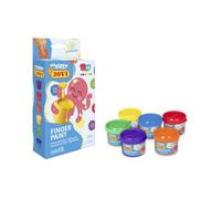 Jovi – Peinture au doigt enfant, dès 2 ans, 6 pots de 35 ml, couleurs assorties