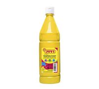 Jovi - Gouache liquide, bouteille de 1L, Jaune, Peinture à base naturelle, Facile à laver, Sans gluten, Idéal pour l'école (51102)