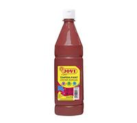 Jovi - Gouache liquide, bouteille de 1L, couleur marron, peinture à base d'ingrédients naturels, facile à laver, sans gluten, idéal pour l'école (51112)