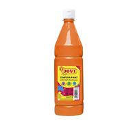 Jovi - Gouache liquide, bouteille de 1L, Couleur Orange, Peinture à base d'ingrédients naturels, Facile à laver, Sans gluten, Idéal pour l'école (51106)