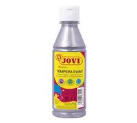 Jovi - Gouache liquide, bouteille de 250ml, couleur argent, peinture à base naturelle, facile à laver, sans gluten, idéal pour l'école (50237)