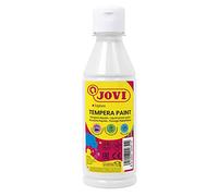 Jovi - Gouache liquide, bouteille de 250ml, Couleur blanche, Peinture à base d'ingrédients naturels, Facile à laver, Sans gluten, Idéal pour l'école (50201)