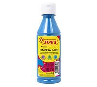 Jovi - Gouache Liquide, Bouteille de 250ml, Couleur Bleu Clair, Peinture à Base d'ingrédients naturels, Facile à Laver, sans Gluten, idéal pour l'école (50221)
