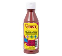 Jovi - Gouache Liquide, Bouteille de 250ml, Couleur Marron foncé, Peinture à Base d'ingrédients naturels, Facile à Laver, sans Gluten, Idéal pour l'usage Scolaire (50212)