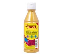 Jovi - Gouache liquide, bouteille de 250ml, Couleur or, Peinture à base d'ingrédients naturels, Facile à laver, Sans gluten, Idéal pour l'école (50238)