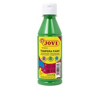 Jovi - Gouache Liquide, Bouteille de 250ml, Couleur Vert Clair, Peinture à Base d'ingrédients naturels, Facile à Laver, sans Gluten, Idéal pour l'usage Scolaire