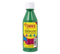 Jovi - Gouache Liquide, Bouteille de 250ml, Couleur Vert foncé, Peinture à Base d'ingrédients naturels, Facile à Laver, sans Gluten, Idéal pour l'usage Scolaire (50219)