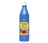 Jovi - Gouache liquide, bouteille de 500ml, Couleur bleu clair, Peinture à base d'ingrédients naturels, Facile à laver, Sans gluten, Idéal pour l'école (50621)
