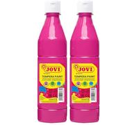 Jovi - Gouache liquide, bouteille de 500ml, Couleur Rose, Peinture à base d'ingrédients naturels, Facile à laver, Sans gluten, Idéal pour l'usage scolaire (50608) (Lot de 2)