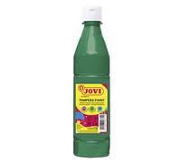 Jovi - Gouache liquide, bouteille de 500ml, Couleur vert foncé | Peinture à base d'ingrédients naturels, Facile à laver, Sans gluten, Idéal pour l'école