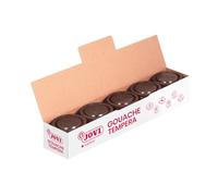 Jovi - Gouache liquide, Caisse de 5 pots de 35 ml, Couleur marron, Peinture à base d'ingrédients naturels, Facile à laver, Sans gluten, Idéal pour l'école (50312)