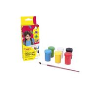 Jovi - Gouache liquide Étui 6 pots 15 ml + pinceau, couleurs assorties, idéale pour l'école