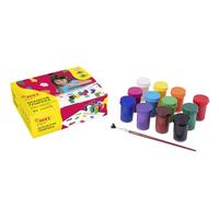 Jovi – Gouache liquide étui 12 pots x15 ml, couleurs assorties, naturelle, lavable, sans gluten(521)