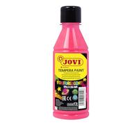 Jovi - Gouache phosphorescente, Bouteille de 250ml, Couleur Rose | Peinture à base d'ingrédients naturels, facile à laver, sans gluten, idéal pour l'école