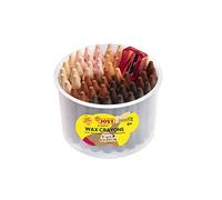 Jovi - Jumbo crayons de cire, boîte de 60 crayons épais et arrondis + taille-crayon, couleurs multiculturelles, super résistant, ne tache pas (980/60P)