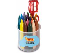 Jovi Jumbo Easy Grip Case Triangular Wax Crayons de cire Wax Crayons de cire Random Color 24 pcs