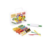 Jovi Mallette de pâte à modeler avec 8 pastilles, rouleau et 3 outils de modélisation, pour enfants à partir de 3 ans, non toxique, sans gluten, idéal pour les loisirs créatifs et les jeux