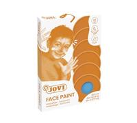 Jovi - Maquillage pour Enfants, Étui de 6 flacons de 8 ML, Maquillage en crème, Bleu Clair, Maquillage sûr pour Tous Les Types de Peaux, Fort Pouvoir Couvrant (17112)