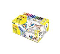 Jovi - Marqueur textile, étui de 48 marqueurs, couleurs assorties, marqueurs permanents pour textiles, idéal pour décorer tout type de tissu (1448T)