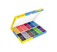 Jovi - Marqueurs Maxi, Boîte de 96 marqueurs, Couleurs Assorties, Pointe très Solide et résistante (1799)