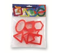 Jovi Lot de 8 moules géométriques, 21, Assorti, 1000 ML