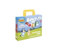 Jovi My First Mallette avec 4 pastilles de pâte à modeler Baby Bluey, sans gluten, ne sèche pas, super douce, à partir de 12 mois