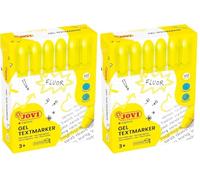 Jovi - NEON Gel Marker, Boîte de 12 surligneurs, Couleur Jaune (Lot de 2)