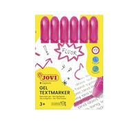 Jovi - NEON Gel Marker, étui de 12 surligneurs, couleur rose, ne sèche pas, ne tache pas l'écriture et ne traverse pas le papier, sans gluten, (1816)